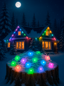 Уличная RGB гирлянда на дом с Bluetooth 15 м Огонёк OG-LDG27